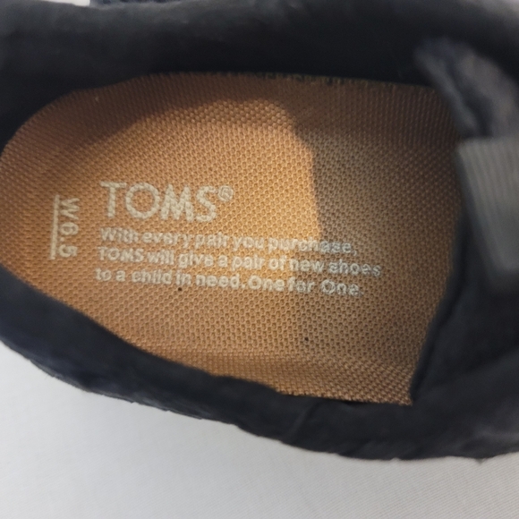 Toms Womens Cabrillo Black Knit Canvas Sneakers Shoes Size 6.5 - Picture 7 of 9